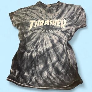 Thrasher Gray Tie-Dye Tee